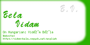 bela vidam business card